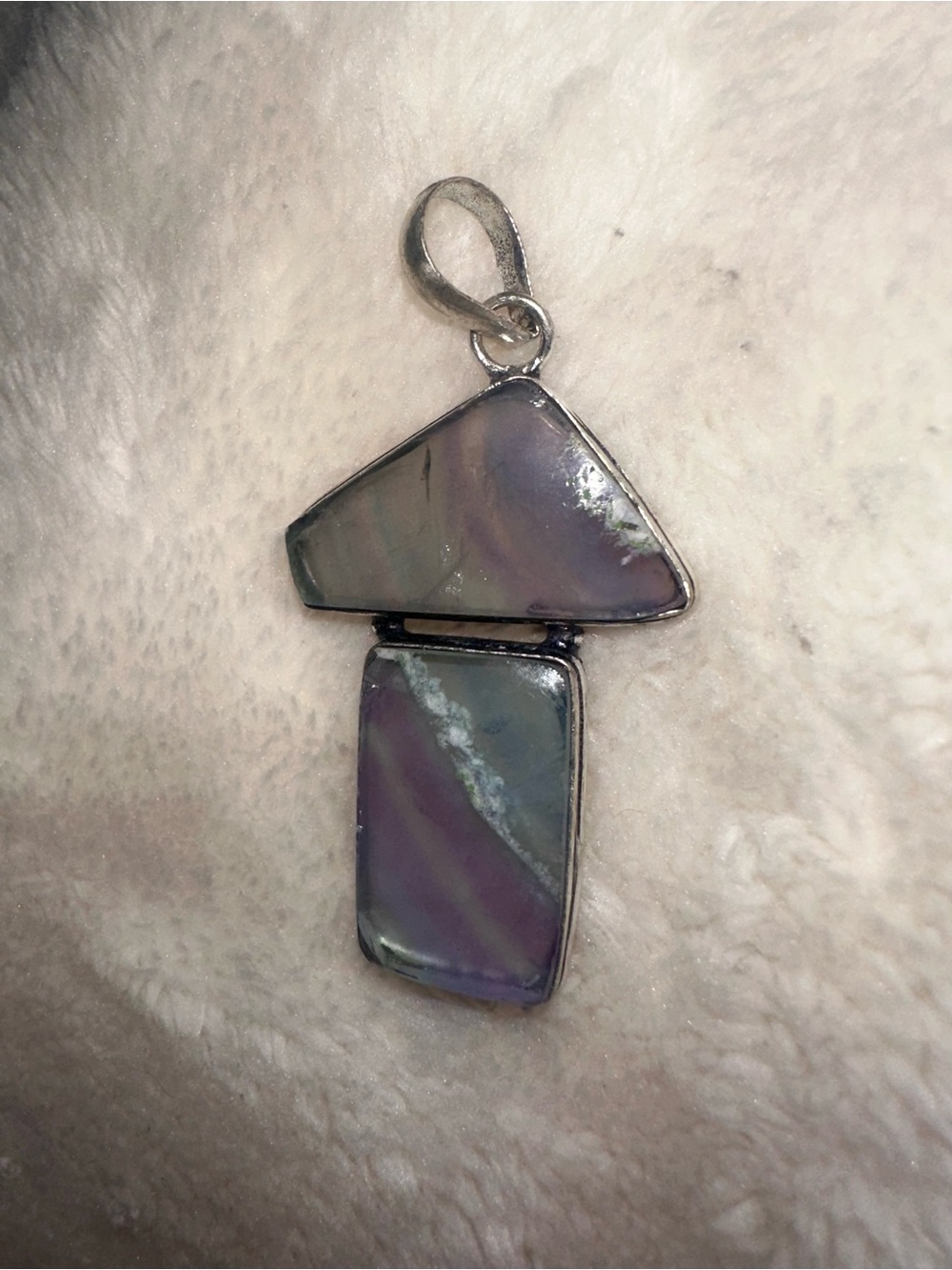 Fluorite s925 sterling silver pendant